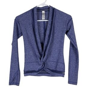 Lululemon Ivivva girls Own The Move Twist Wrap‎ Shrug Top Long Sleeve Size 8 EUC